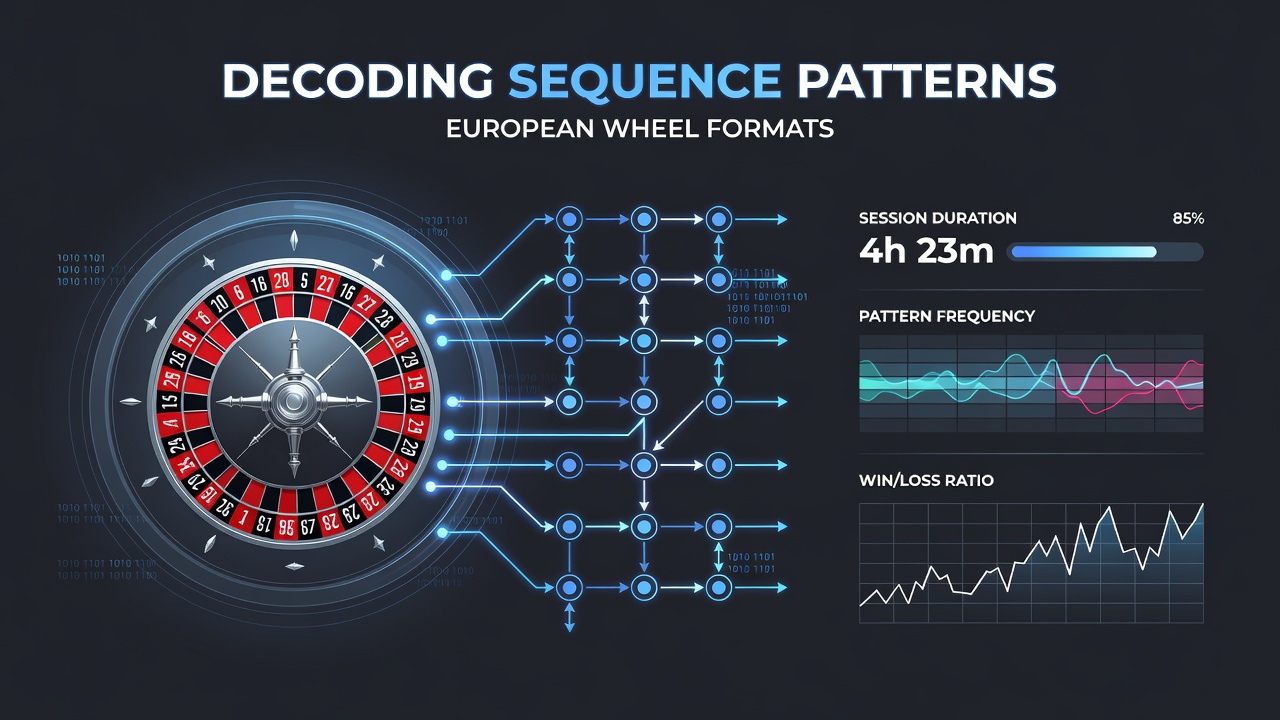 Data visualization of sequence patterns across extended European roulette sessions